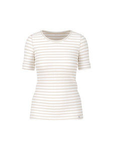 Ringel-T-Shirt aus Baumwoll-Ripp