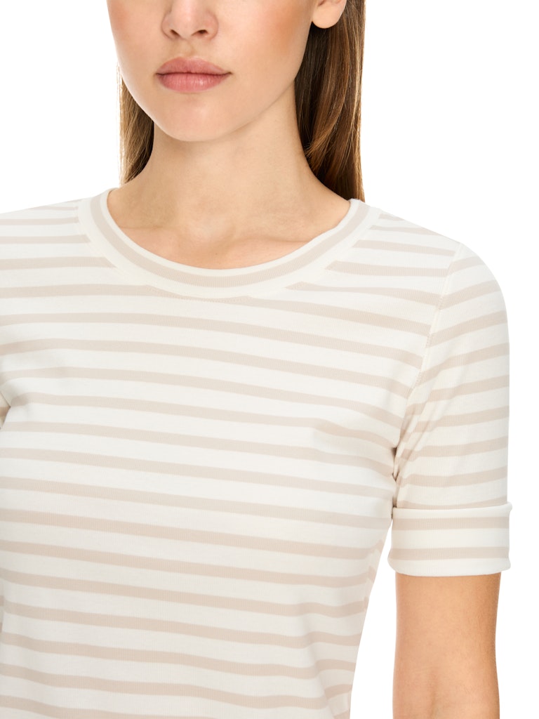 Ringel-T-Shirt aus Baumwoll-Ripp