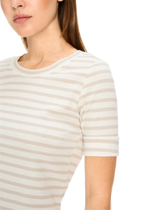 Ringel-T-Shirt aus Baumwoll-Ripp