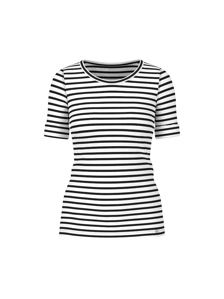 Ringel-T-Shirt aus Baumwoll-Ripp