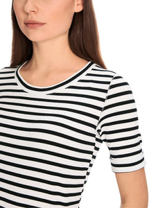 Ringel-T-Shirt aus Baumwoll-Ripp