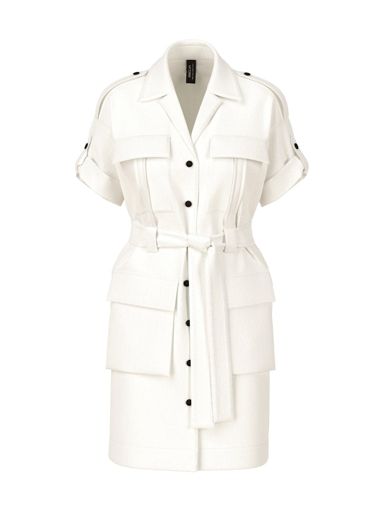 Uni Hemdblusenkleid im Utility-Style