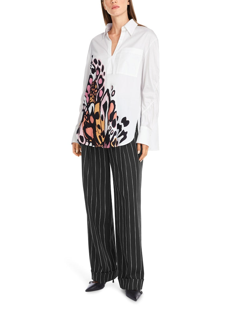 Bluse mit platziertem Print