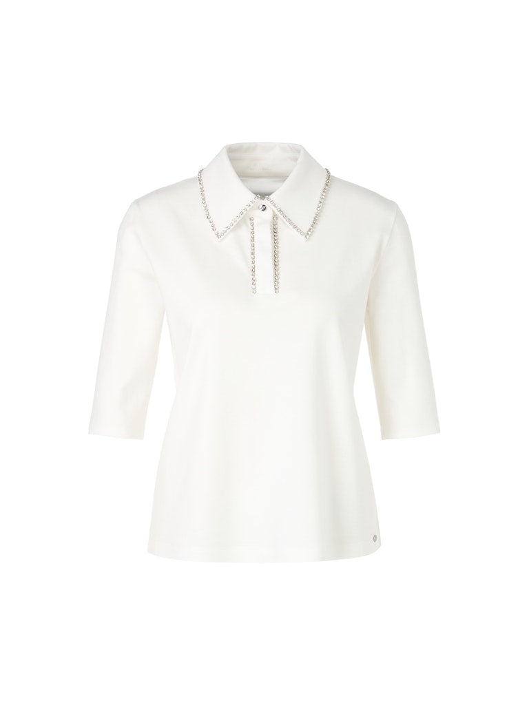Polo-Shirt mit Strass-Besatz