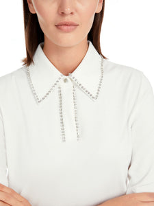 Polo-Shirt mit Strass-Besatz