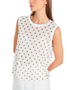 Knitted in Germany Top mit Tupfen