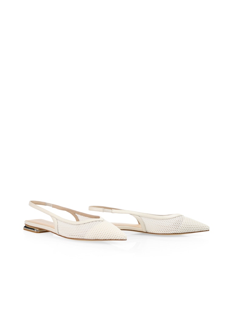Flache Slingbacks aus Netz