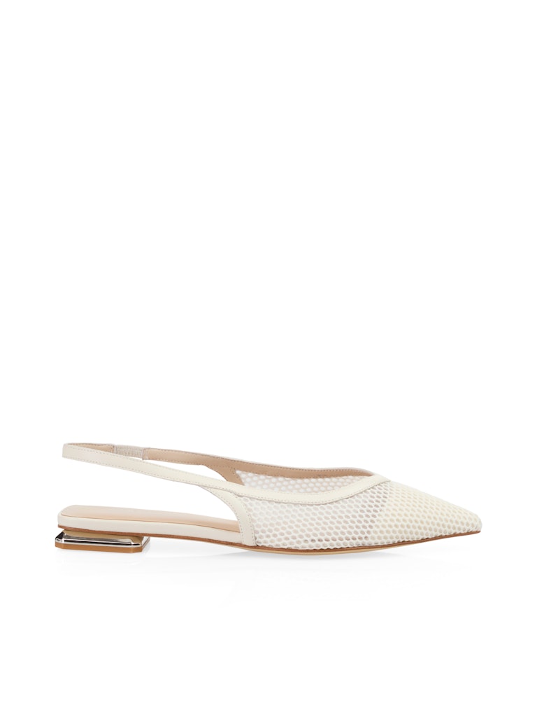 Flache Slingbacks aus Netz