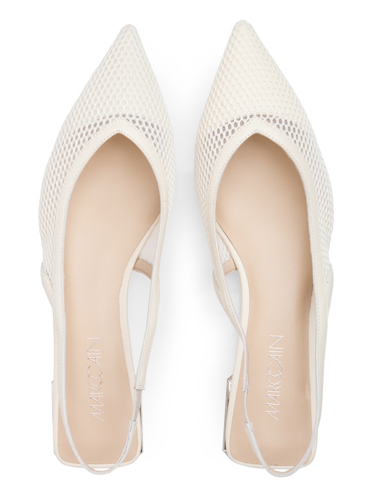 Flache Slingbacks aus Netz