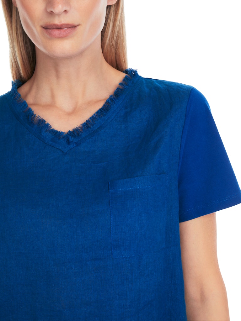 Luftiges T-Shirt mit Leinen