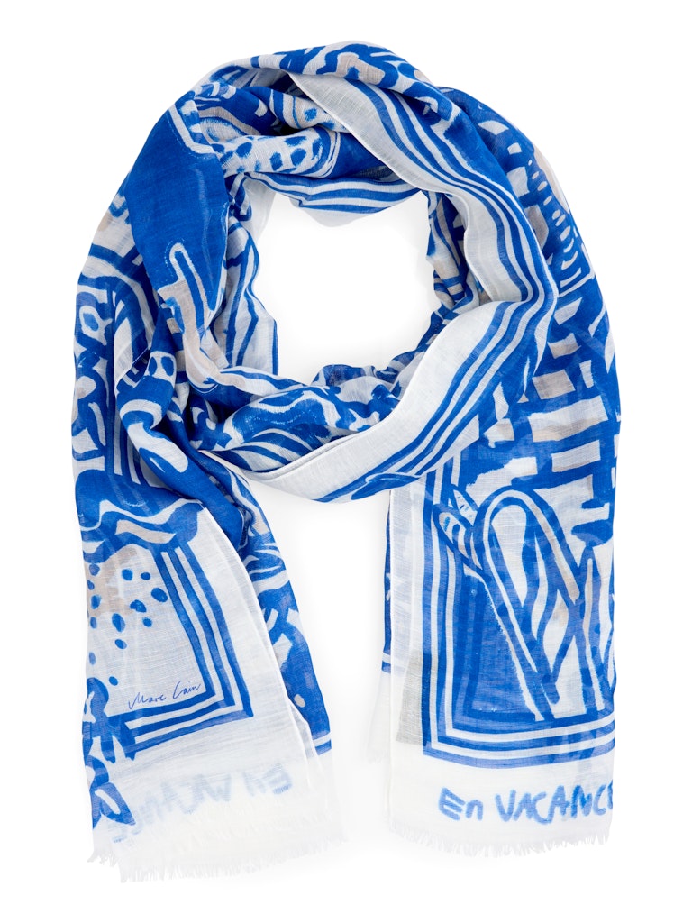Zarter Schal mit Gemälde-Print