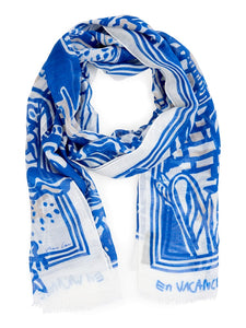 Zarter Schal mit Gemälde-Print