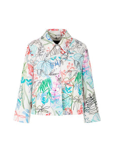 Jacke mit artsy Blatt-Motiv
