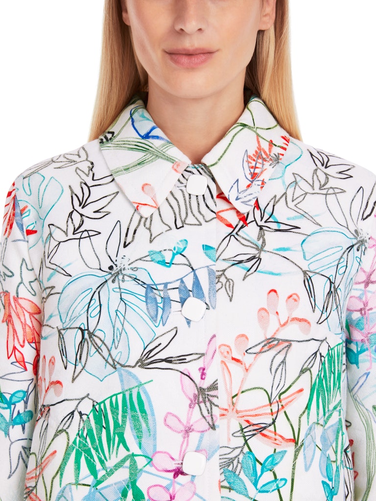 Jacke mit artsy Blatt-Motiv