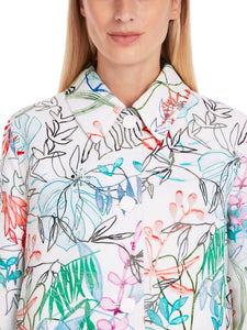 Jacke mit artsy Blatt-Motiv