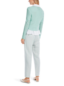 Uni Cardigan mit V-Neck - 100 % Wolle