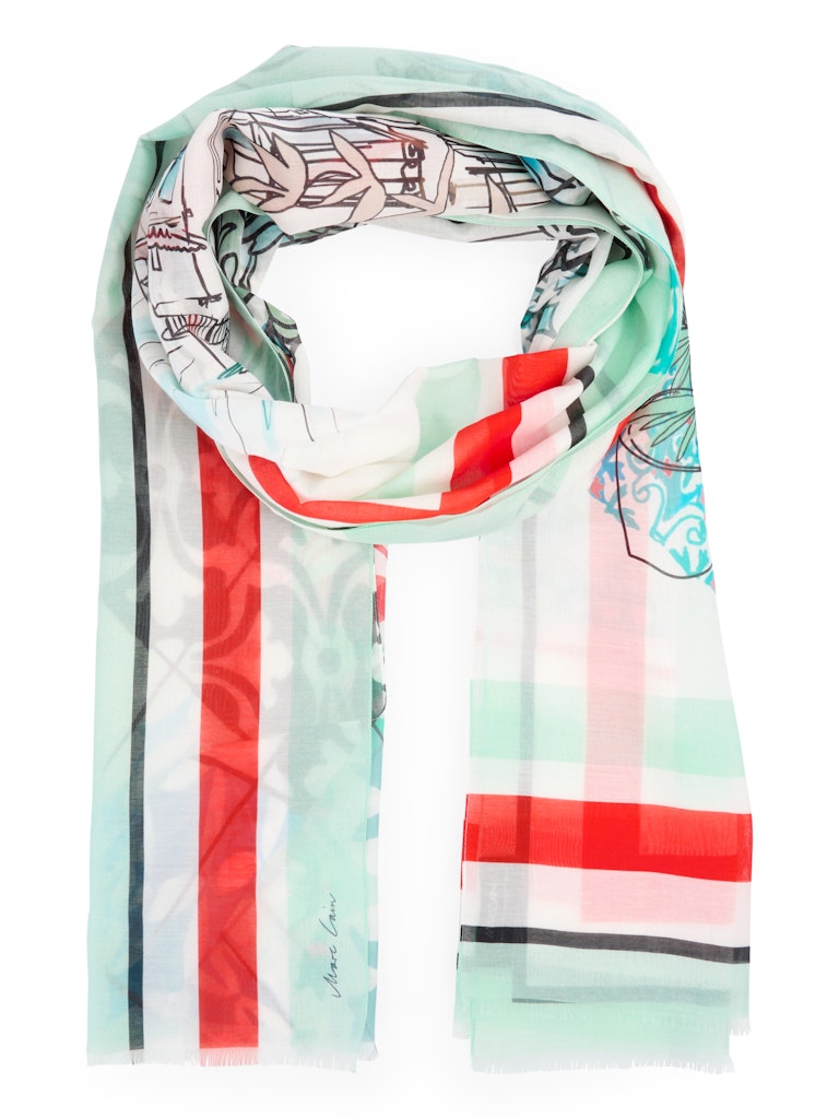 Schal aus softem Cotton-/Seide-Mix