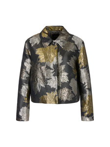 Kurze Jacquard-Jacke