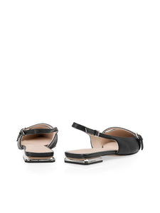 Leder-Ballerina im Slingback-Stil