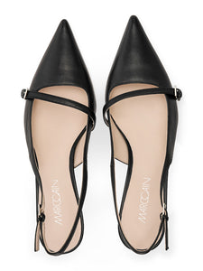 Leder-Ballerina im Slingback-Stil