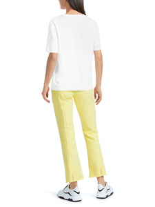 T-Shirt mit bunter Vogel-Applikation