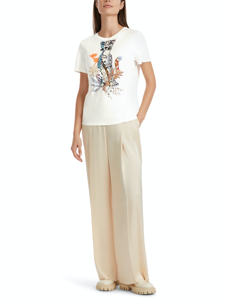 T-Shirt mit Tiger-Applikation