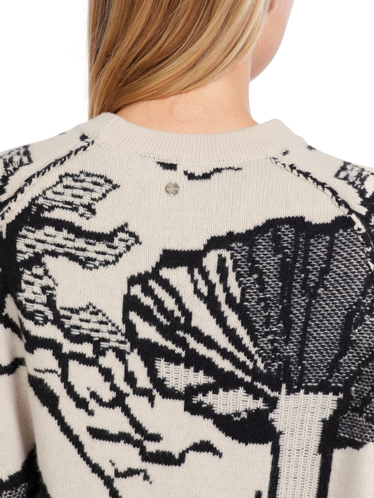 Gemusterter Sweater "Rethink Together"