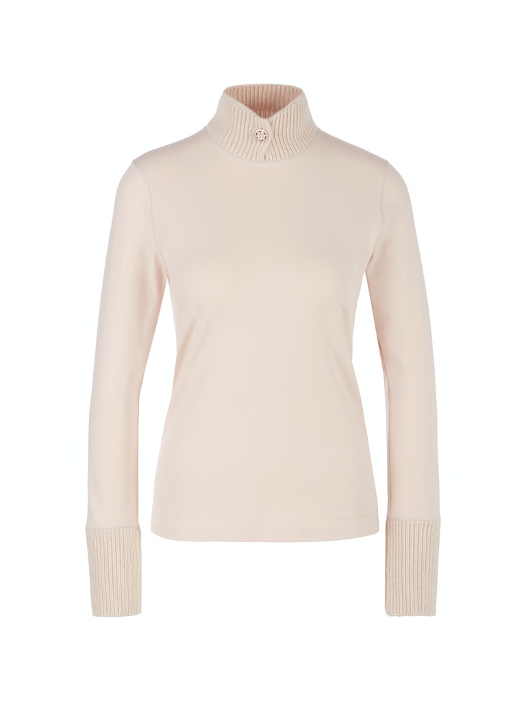 Longsleeve mit Materialmix