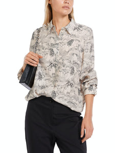 Hemdbluse mit Alloverprint