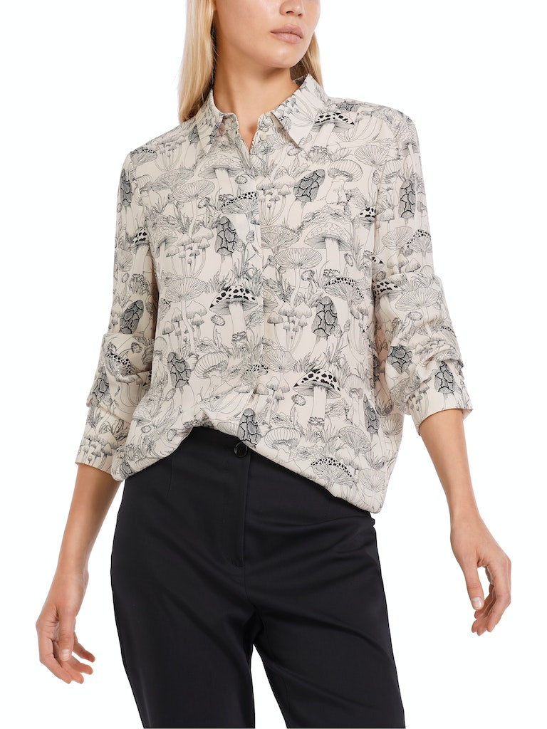Hemdbluse mit Alloverprint