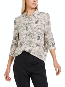 Hemdbluse mit Alloverprint