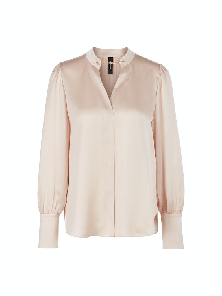 Elegante Seidenbluse mit Stehkragen
