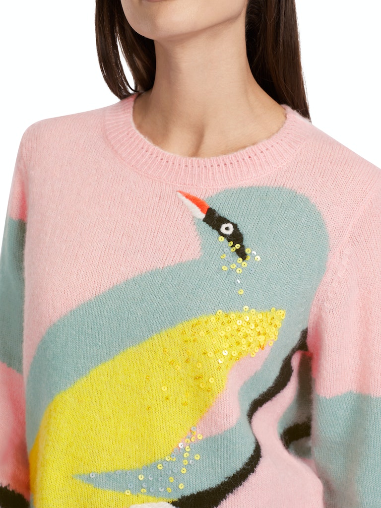 Bouclé-Pulli "Rethink Together"