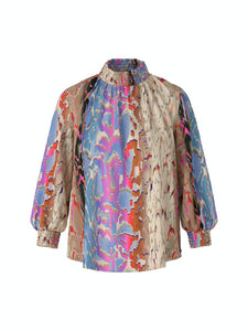 Bunte Bluse "Rethink Together"