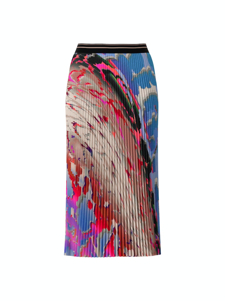 Bunt bedruckter Plisseerock