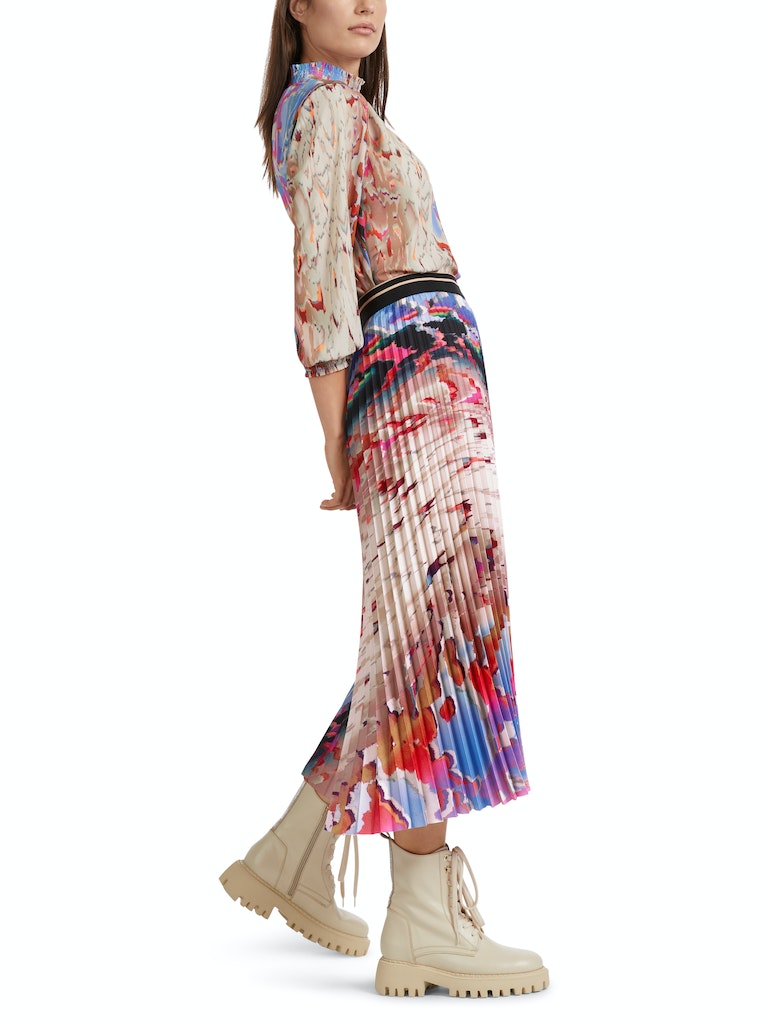 Bunt bedruckter Plisseerock