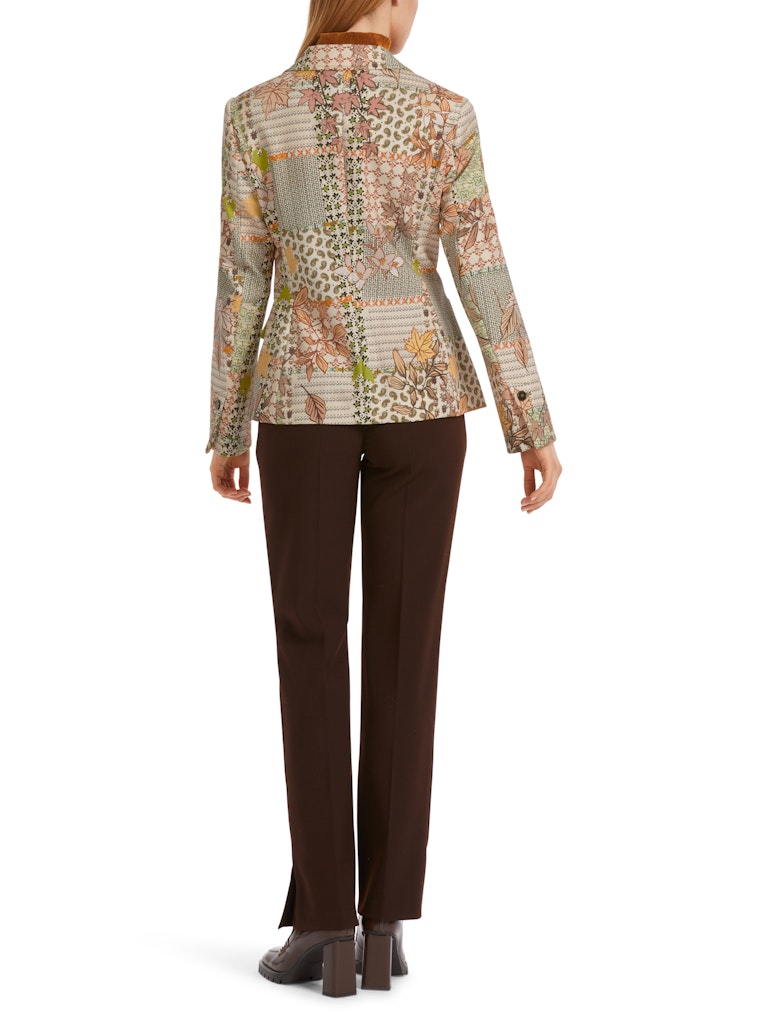 Blazer im Patchwork-Print