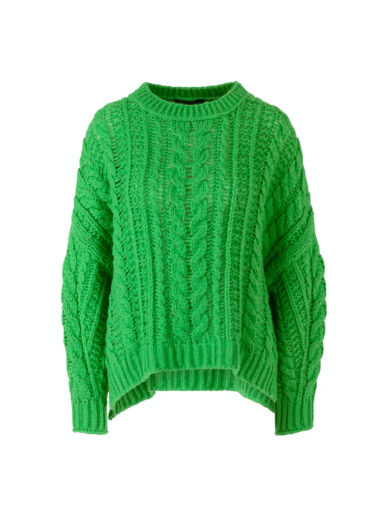 Zopfmuster-Pulli Knitted in Germany