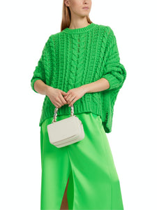 Zopfmuster-Pulli Knitted in Germany