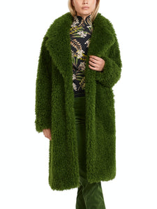 Mantel mit lockigem Fun Fur