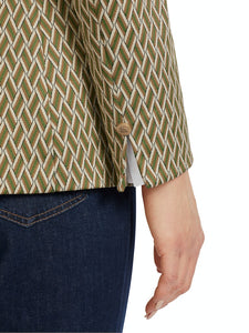 Zweireihiger Blazer mit Webdessin