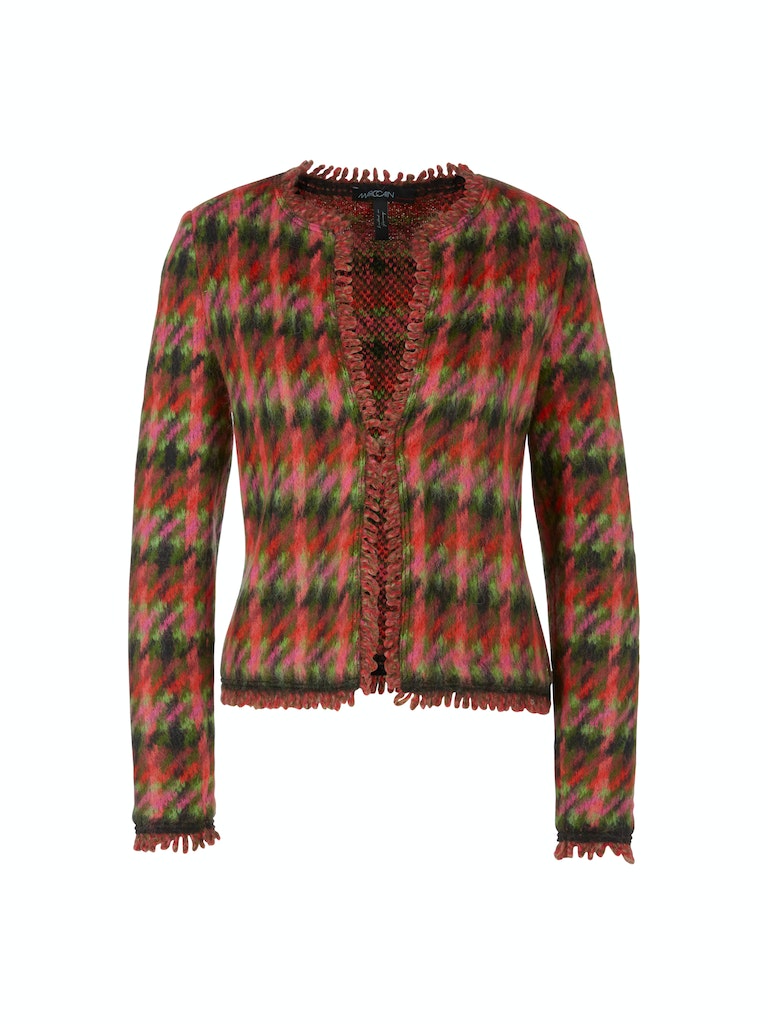 Karierter Cardigan Knitted in Germany