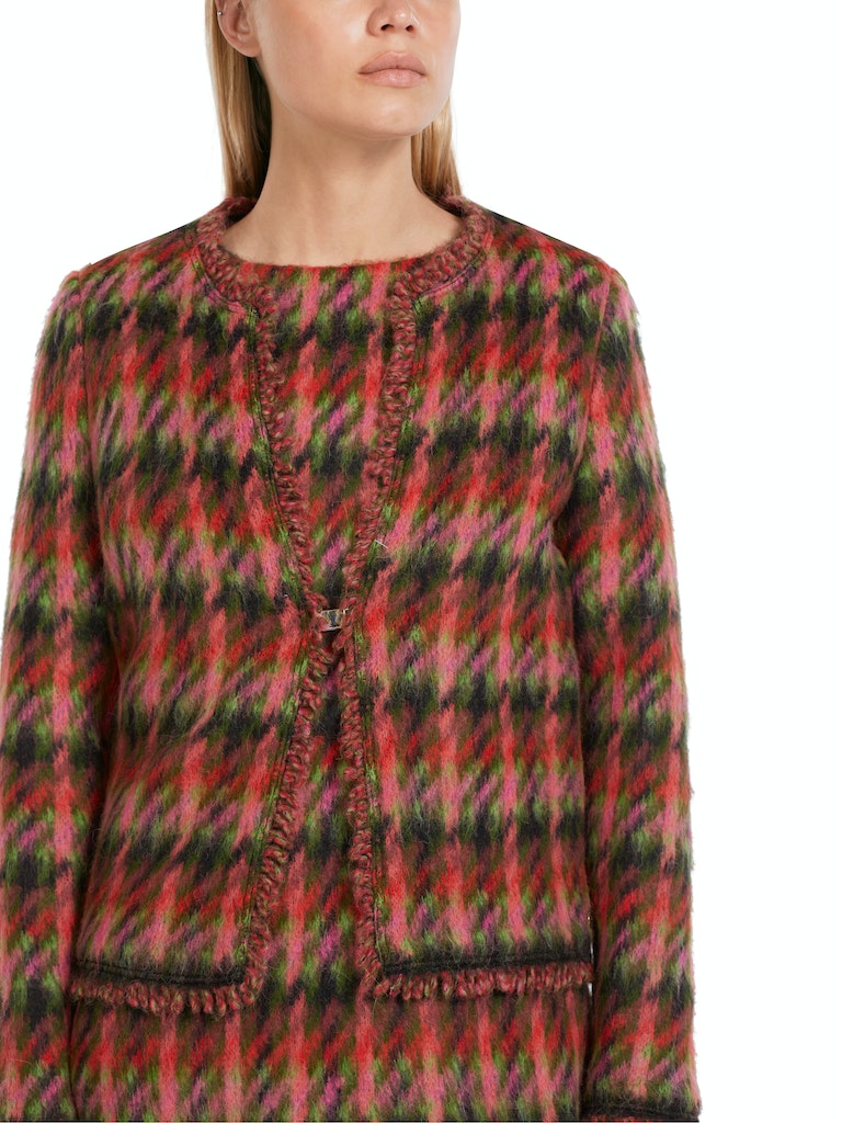 Karierter Cardigan Knitted in Germany
