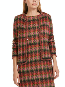 Karierter Cardigan Knitted in Germany