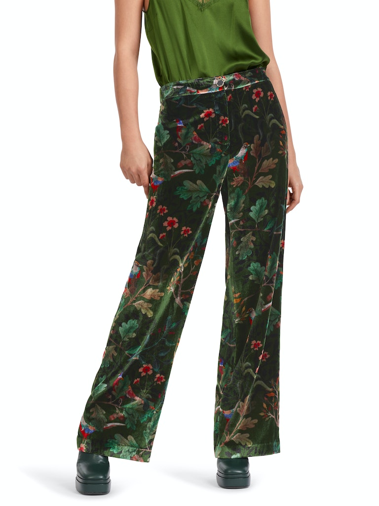 Weite Samthose WEIDA mit Alloverprint