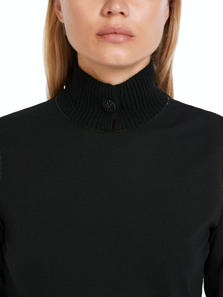 Longsleeve mit Materialmix