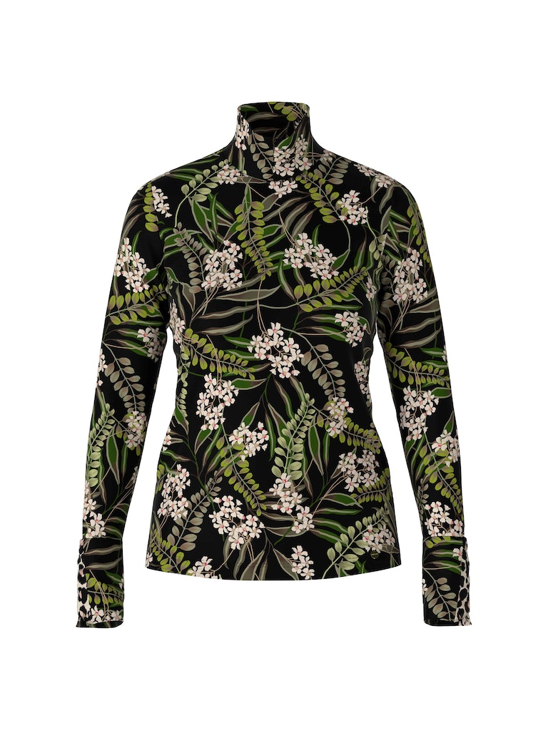 Longsleeve aus bedrucktem Rippstrick