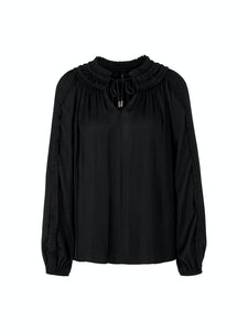 Raglanbluse mit Rüschendetails