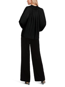 Raglanbluse mit Rüschendetails
