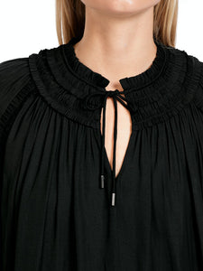 Raglanbluse mit Rüschendetails